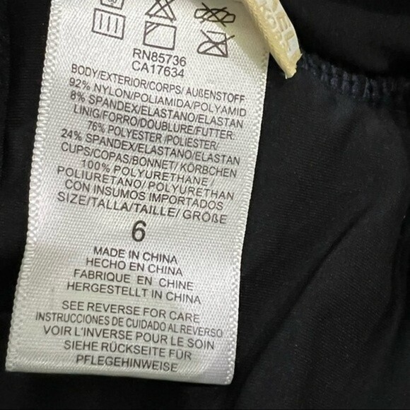 Michael Kors U-Neck Maillot Black One piece Swimsuit - Bodysuit Size 6 - Picture 9 of 11